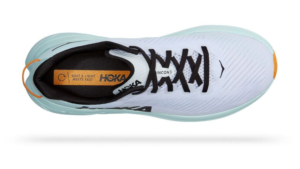 Hoka Rincon 3 Road Running Shoes - Mens, White / Blue Glass, 11D, 1119395-WBGL-11D