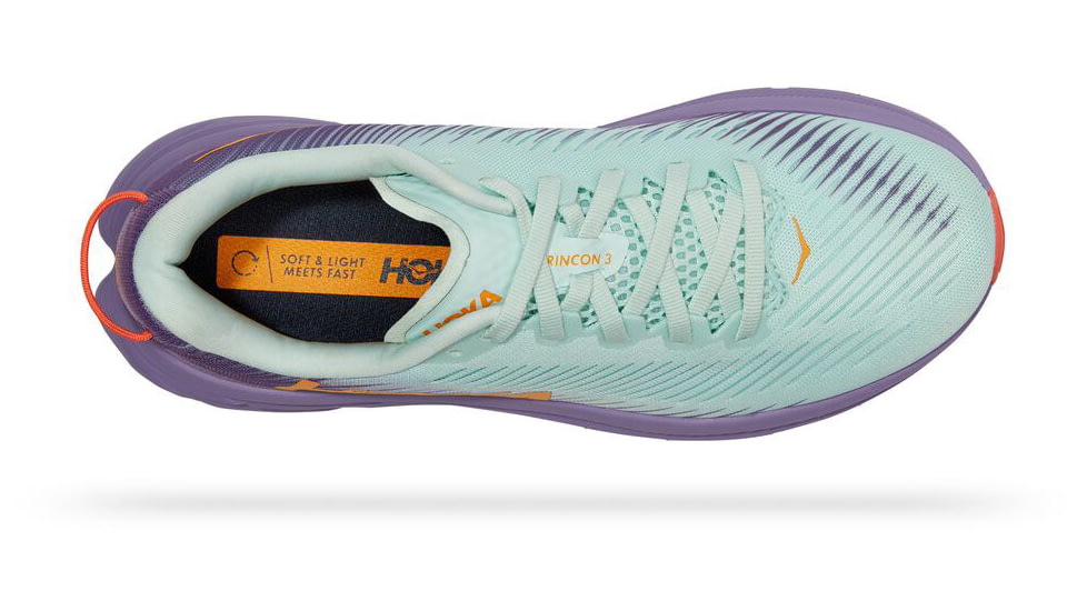 Hoka Rincon 3 Road Running Shoes - Womens, Blue Glass / Chalk Violet, 6.5B, 1119396-BGCV-06.5B