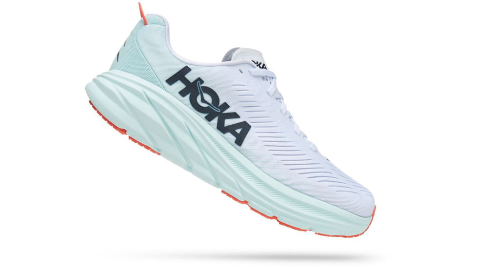 Hoka Rincon 3 Road Running Shoes - Womens, White / Blue Glass, 7.5B, 1119396-WBGL-07.5B
