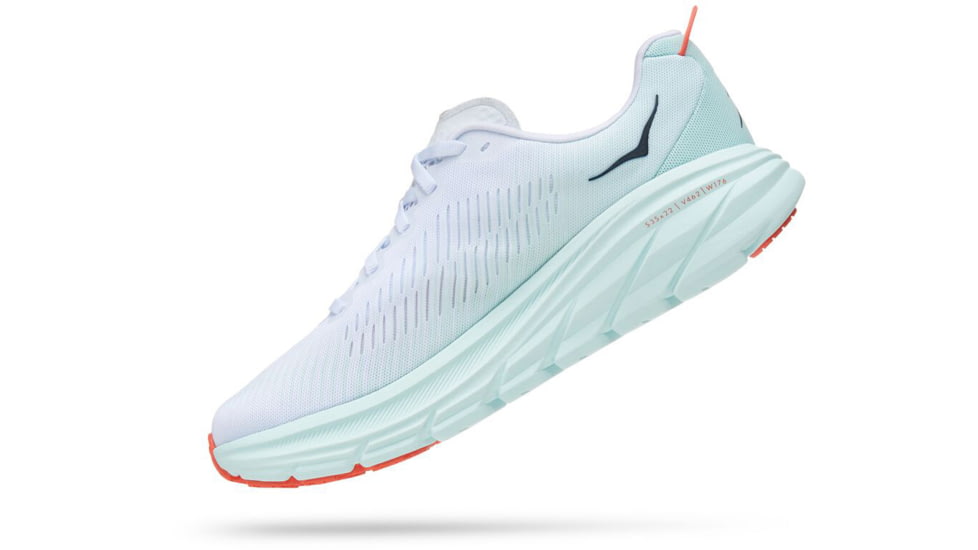 Hoka Rincon 3 Road Running Shoes - Womens, White / Blue Glass, 7.5B, 1119396-WBGL-07.5B