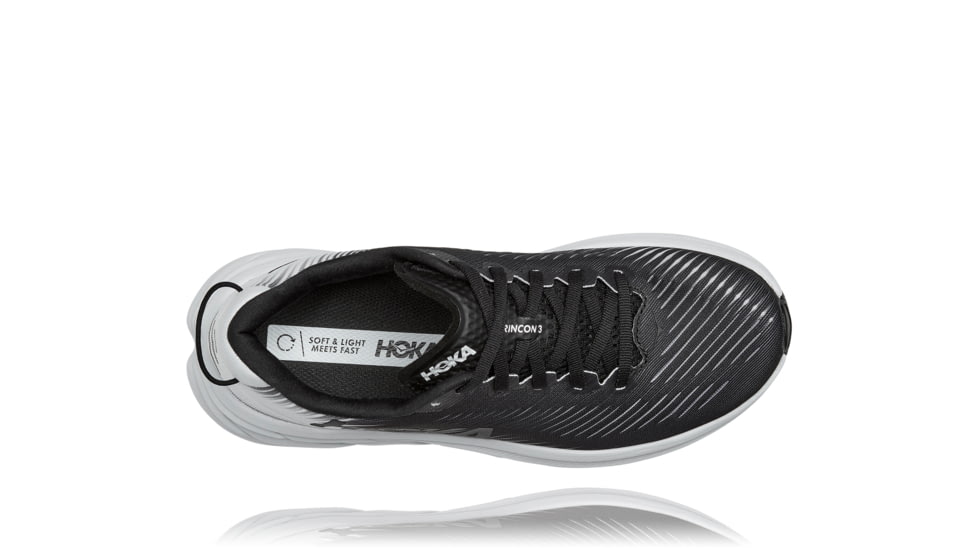 Hoka Rincon 3 Shoes - Womens, Black/White, 8.5B, 1119396-BWHT-08.5B
