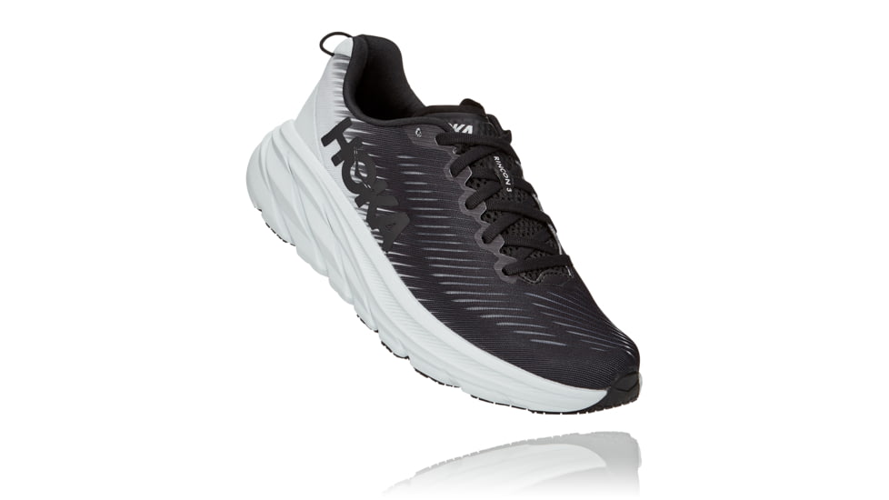 Hoka Rincon 3 Road Running Shoes - Women's, Black/White, 8.5, B, 1119396-BWHT-08.5B