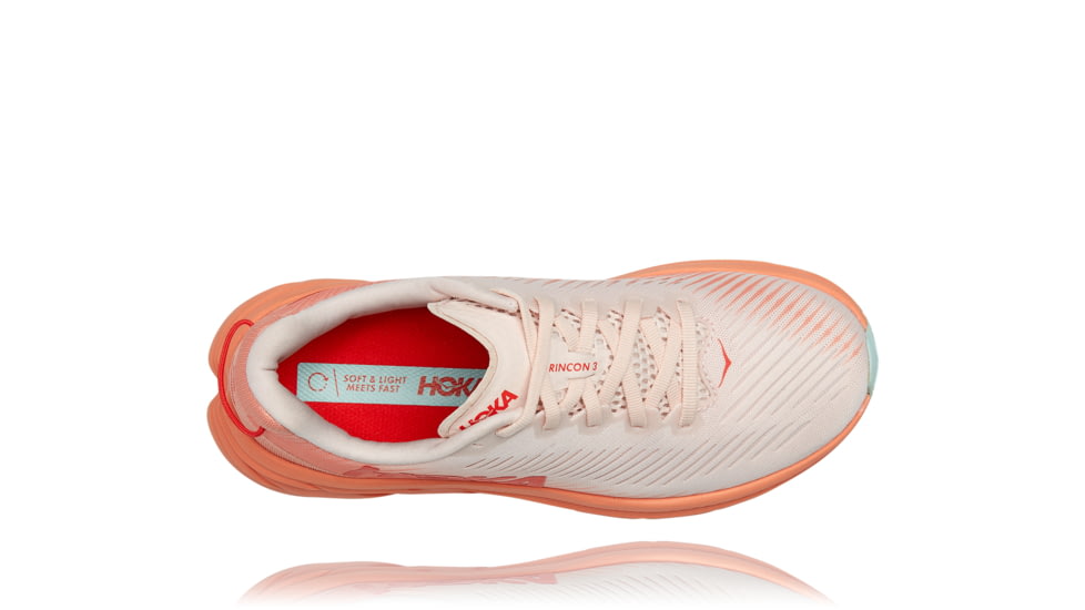 Hoka Rincon 3 Shoes - Womens, Silver Peony/Cantaloupe, 6.5B, 1119396-SPCN-06.5B
