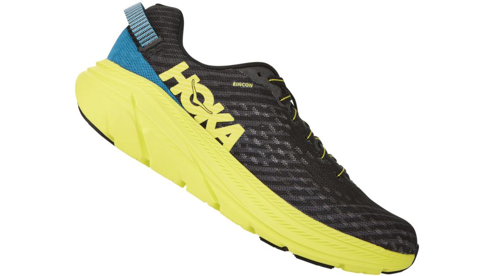 Hoka Rincon Road Running Shoes - Mens, Black/Citrus, 8 US, 1102874-BCTRS-8