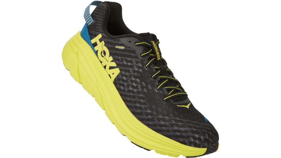 Hoka Rincon Road Running Shoes - Mens, Black/Citrus, 8 US, 1102874-BCTRS-8