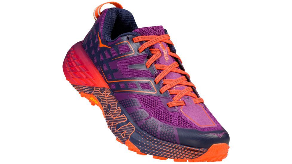 Hoka Speedgoat 2 Trail Running Shoe - Women's-Plum/Peacoat-Medium-11