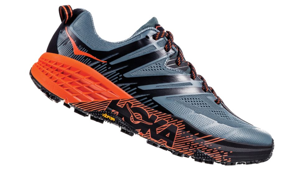 Hoka Speedgoat 3 Running Shoes - Mens, Stormy Weather / Tangerine Tango, Medium, 9.5, 1099733-SWTT-09.5