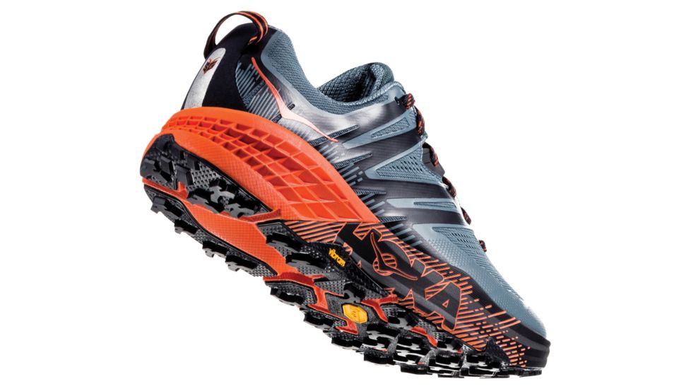 Hoka Speedgoat 3 Running Shoes - Mens, Stormy Weather / Tangerine Tango, Medium, 9.5, 1099733-SWTT-09.5