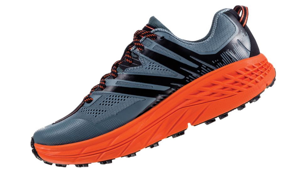 Hoka Speedgoat 3 Running Shoes - Mens, Stormy Weather / Tangerine Tango, Medium, 9.5, 1099733-SWTT-09.5