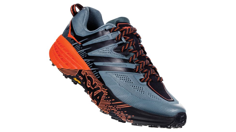 Hoka Speedgoat 3 Running Shoes - Mens, Stormy Weather / Tangerine Tango, Medium, 9.5, 1099733-SWTT-09.5