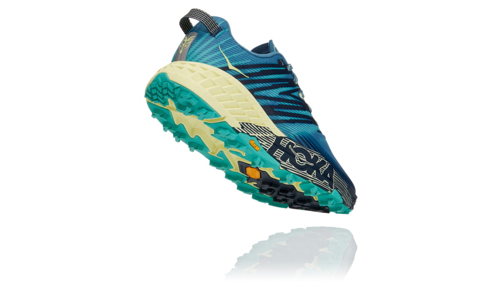 Hoka Speedgoat 4 Shoes - Womens, Provincial Blue/Luminary Green, 7.5, 1106527-PBLG-07.5