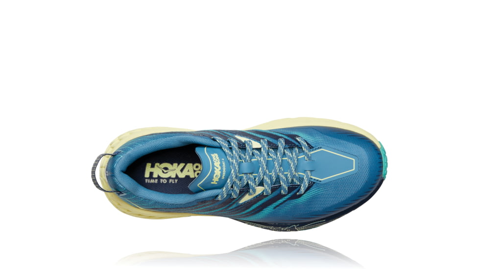 Hoka Speedgoat 4 Shoes - Womens, Provincial Blue/Luminary Green, 7.5, 1106527-PBLG-07.5