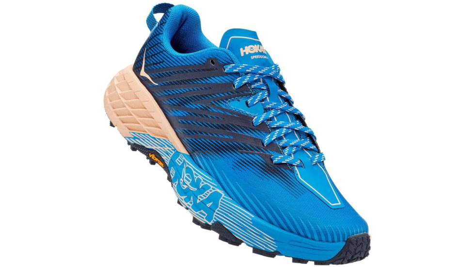 Hoka Speedgoat 4 Trailrunning Shoes - Women's, Indigo Bunting/Bleached Apricot, 6.5, 1106527-IBBA-06.5
