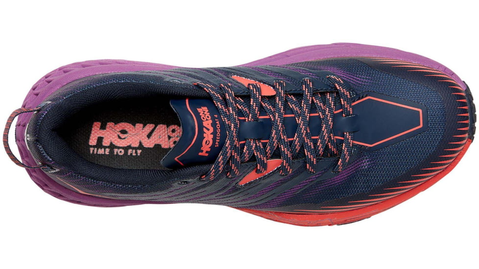 Hoka Speedgoat 4 Trailrunning Shoes - Women's, Outer Space/Hot Coral, 9, 1106527-OSHC-09