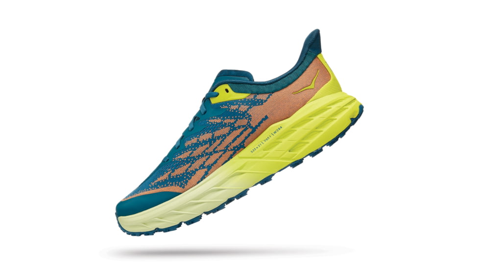 Hoka Speedgoat 5 Shoes - Mens, Blue Coral / Evening Primrose, 8EE, 1123159-BCEP-08EE