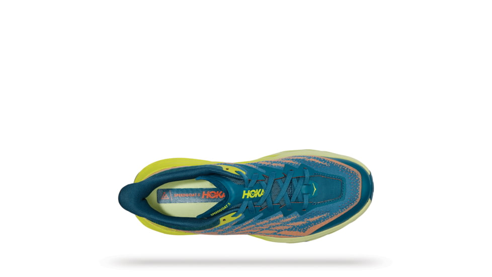 Hoka Speedgoat 5 Shoes - Mens, Blue Coral / Evening Primrose, 8EE, 1123159-BCEP-08EE
