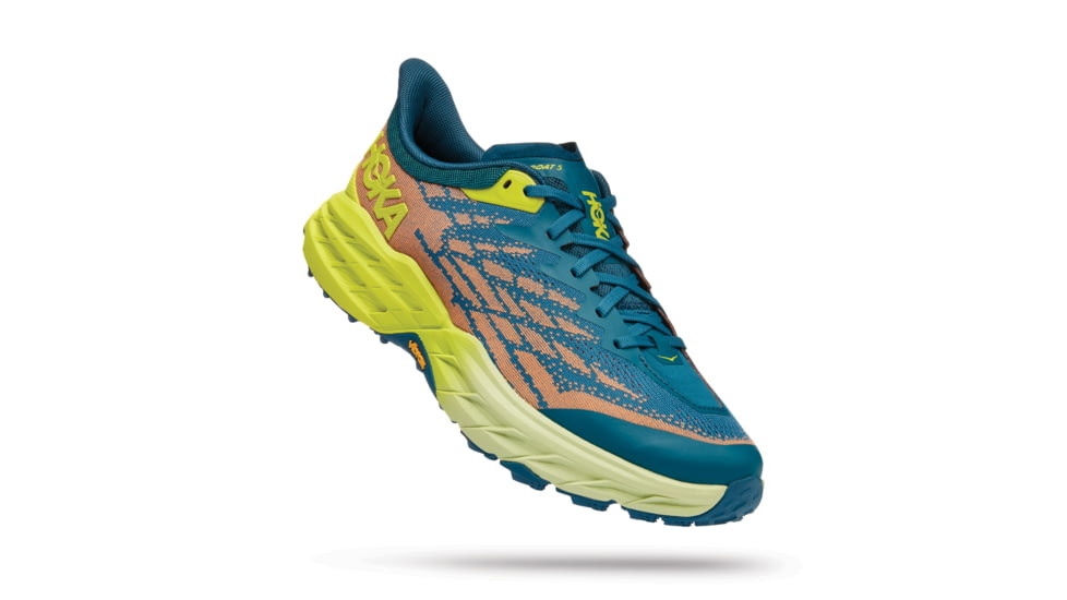 Hoka Speedgoat 5 Shoes - Mens, Blue Coral / Evening Primrose, 8EE, 1123159-BCEP-08EE