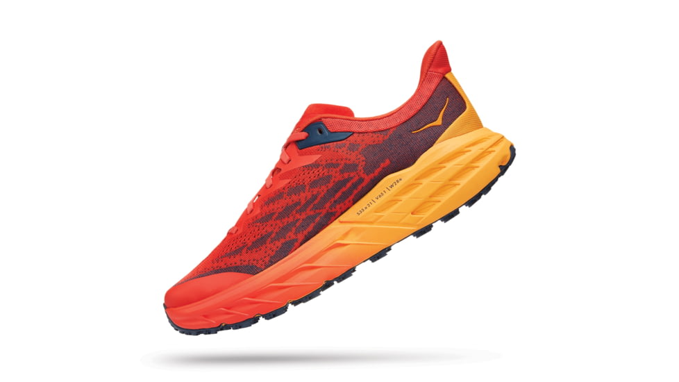 Hoka Speedgoat 5 Shoes - Mens, Fiesta / Radiant Yellow, 10EE, 1123159-FRYL-10EE