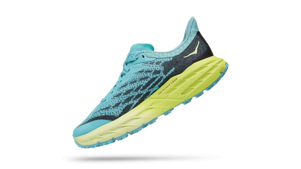Hoka Speedgoat 5 Shoes - Womens, Coastal Shade / Green Glow, 10.5B, 1123158-CSGG-10.5B