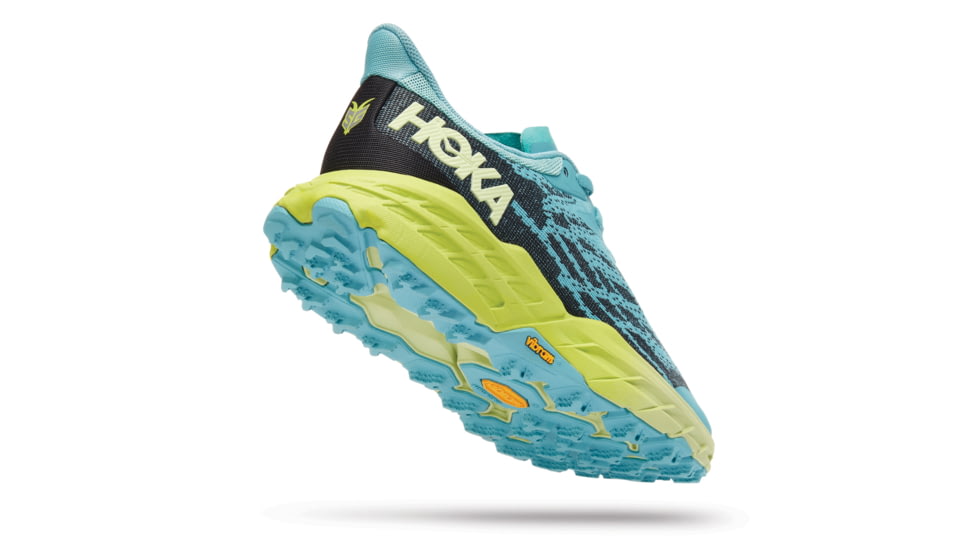 Hoka Speedgoat 5 Shoes - Womens, Coastal Shade / Green Glow, 10.5B, 1123158-CSGG-10.5B