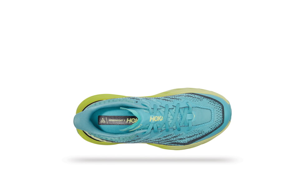 Hoka Speedgoat 5 Shoes - Womens, Coastal Shade / Green Glow, 10.5B, 1123158-CSGG-10.5B