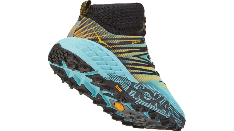 Hoka Speedgoat Mid GTX Hiking Shoes - Womens, Antigua Sand/Golden Rod, 7.5, 1106533-ASGRD-7.5