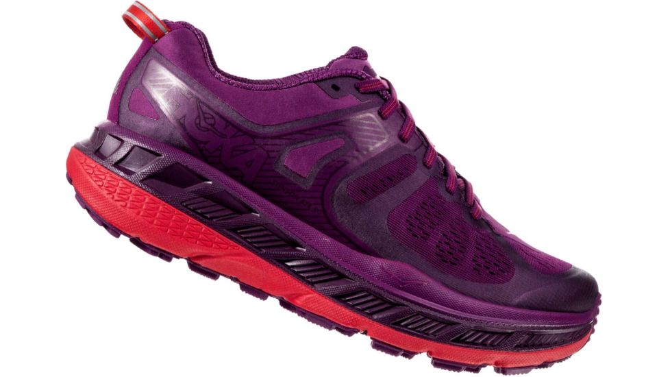 Hoka Stinson Atr 5 Running Shoes - Womens, Grape Juice / Poppy Red, Medium, 9, 1099730-GJPR-09