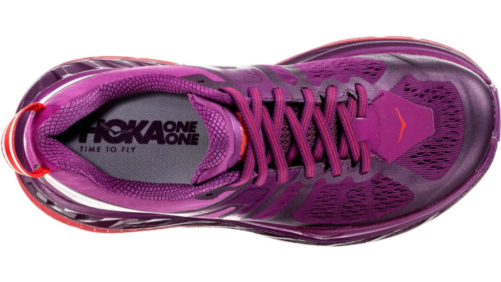 Hoka Stinson Atr 5 Running Shoes - Womens, Grape Juice / Poppy Red, Medium, 9, 1099730-GJPR-09