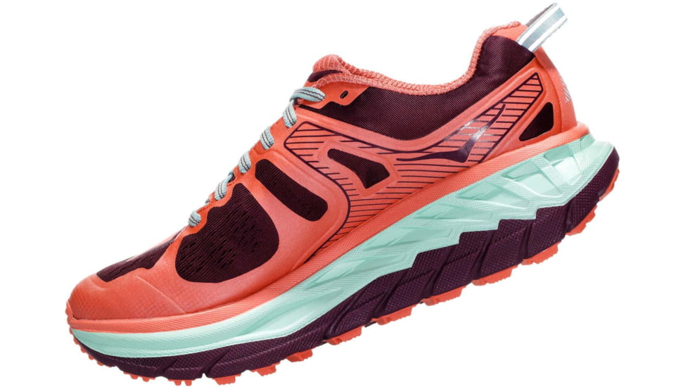 Hoka Stinson Atr 5 Trail Running Shoes - Womens, Fig/Emberglow, Medium, 8, 1099730-FEMB-8