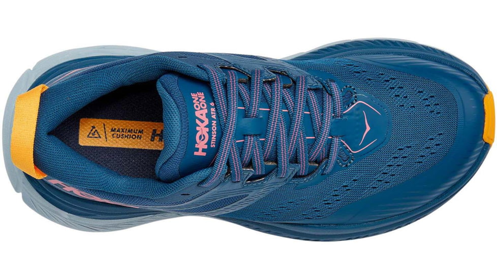 Hoka Stinson ATR 6 Trailrunning Shoes - Womens, Moroccan Blue/Saffron, 9.5, 1110507-MBSF-09.5