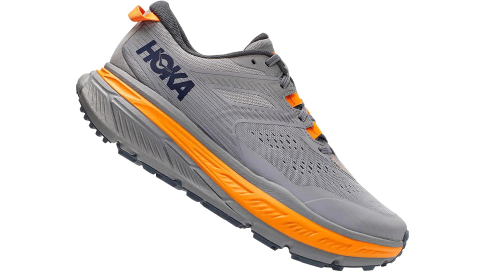 Hoka Stinson ATR 6 Trailrunning Shoes - Mens, Frost Gray/Bright Marigold, 9 US, Medium, 1110506-FGBM-09
