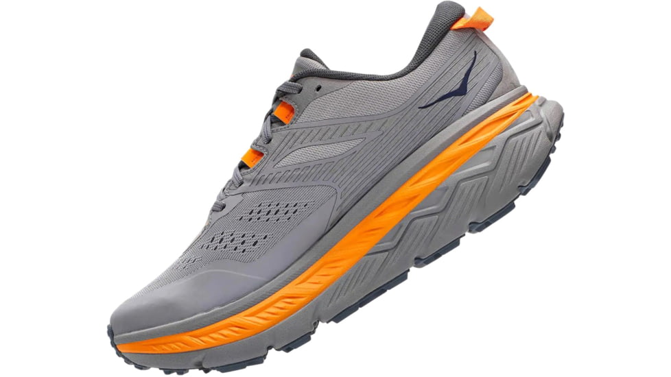 Hoka Stinson ATR 6 Trailrunning Shoes - Mens, Frost Gray/Bright Marigold, 9 US, Medium, 1110506-FGBM-09