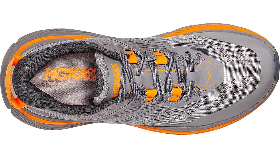 Hoka Stinson ATR 6 Trailrunning Shoes - Mens, Frost Gray/Bright Marigold, 9 US, Medium, 1110506-FGBM-09
