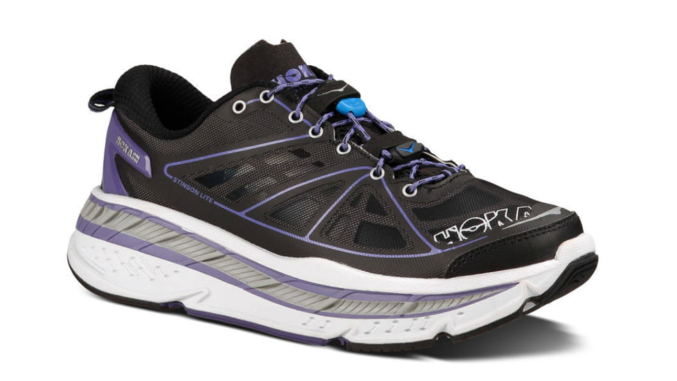 Hoka Stinson Lite Road Running Shoe - Women's-Black/Corsican Blue-Medium-6 US