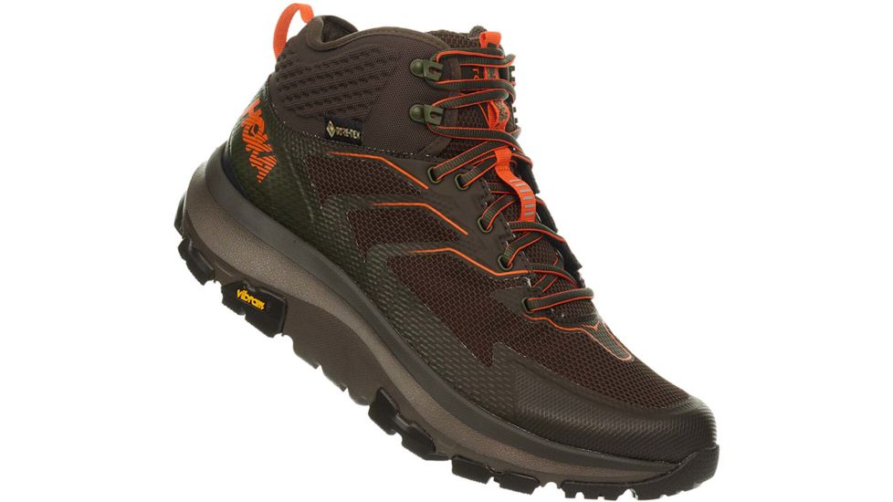 Hoka Toa GTX Hiking Shoes - Men's, Black Olive/ Orange, 8 US, Medium, 1112032-BOON-08