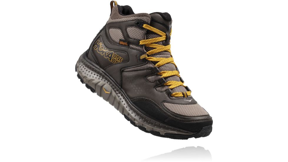 Hoka Tor Tech Mid WP Hiking Boot - Men's-Brindle/Golden Yellow-Medium-13
