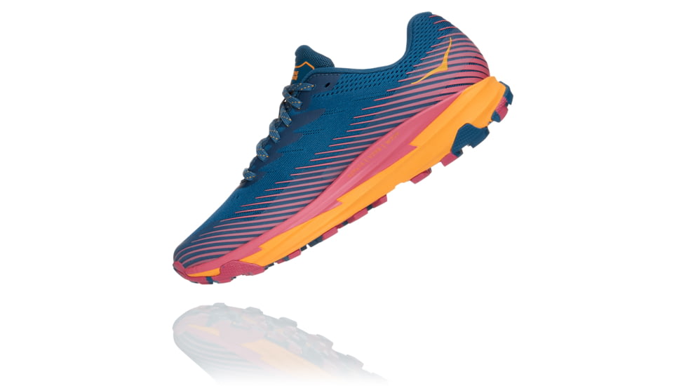 Hoka Torrent 2 Shoes - Womens, Moroccan Blue/Saffron, 5, 1110497-MBSF-05