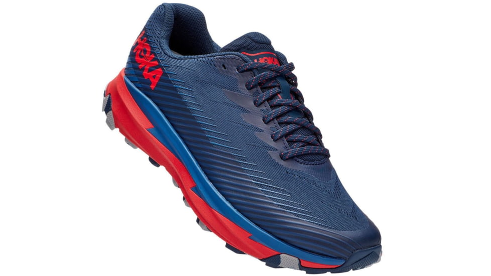 Hoka Torrent 2 Trail Running Shoes - Men's, Moonlit Ocean/High Risk Red, 12, 1110496-MOHRR-12