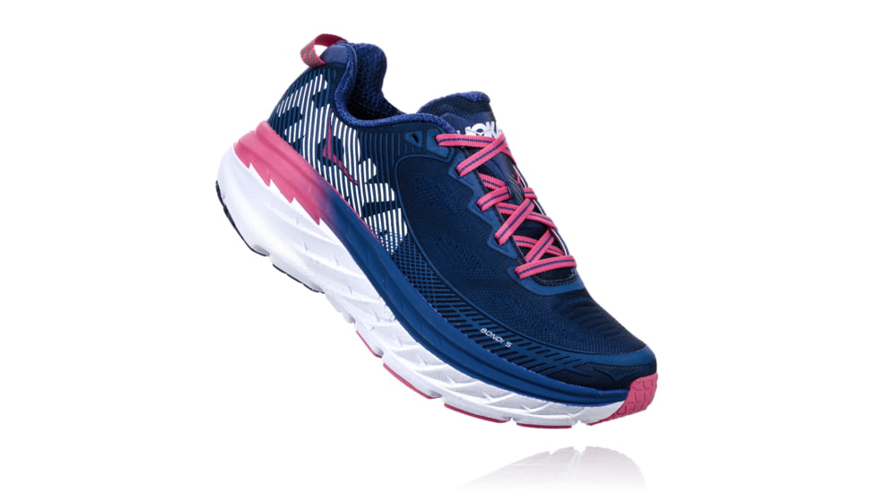Hoka Women's Bondi 5 Road Running Shoe, Blueprint/Surf The Web, 5 US, 1014759-BSTW-5