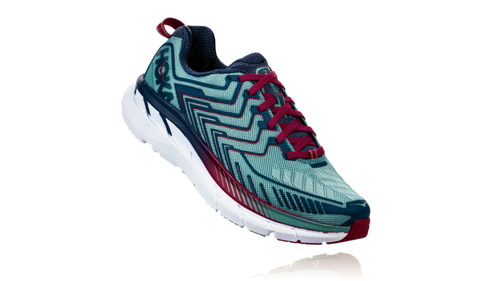 Hoka Women's Clifton 4 Road Running Shoe, Aquifer/Vintage Indigo, 5 US, 1016724-AVIG-5