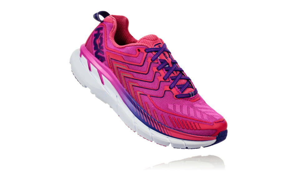 Hoka Women's Clifton 4 Road Running Shoe, Fuchsia/Hot Pink, 7 US, 1016724-FHPN-7