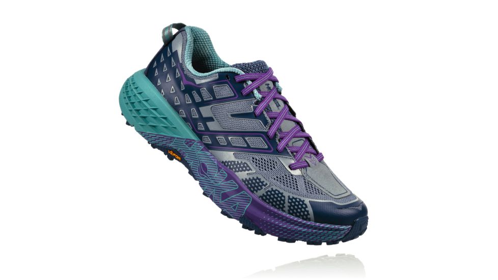 Hoka Women's Speedgoat 2 Trail Running Shoe, Tradewinds/Vintage Indigo, 6 US, 1016796-TVIN-6