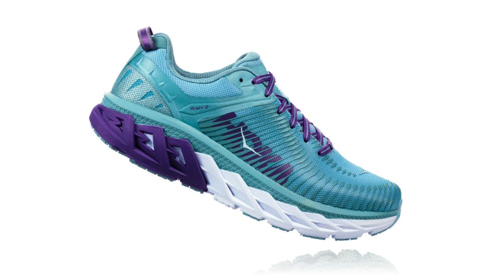 Hoka Womens Arahi Road Running Shoe, Aquifer/Sea Angel, 8 US, 1019276-ASAN-8