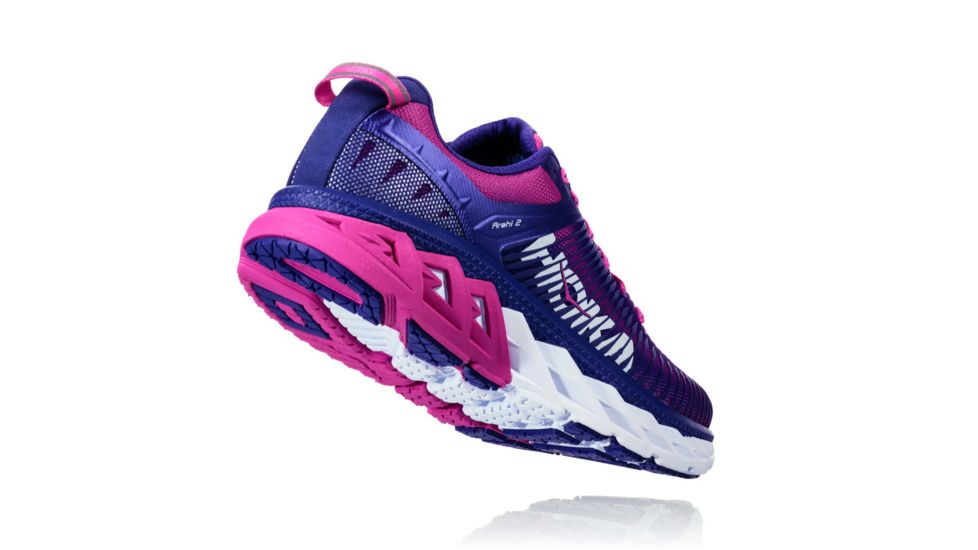 Hoka Womens Arahi Road Running Shoe, Liberty/Fuchsia, 9.5 US, 1019276-LFCH-9.5