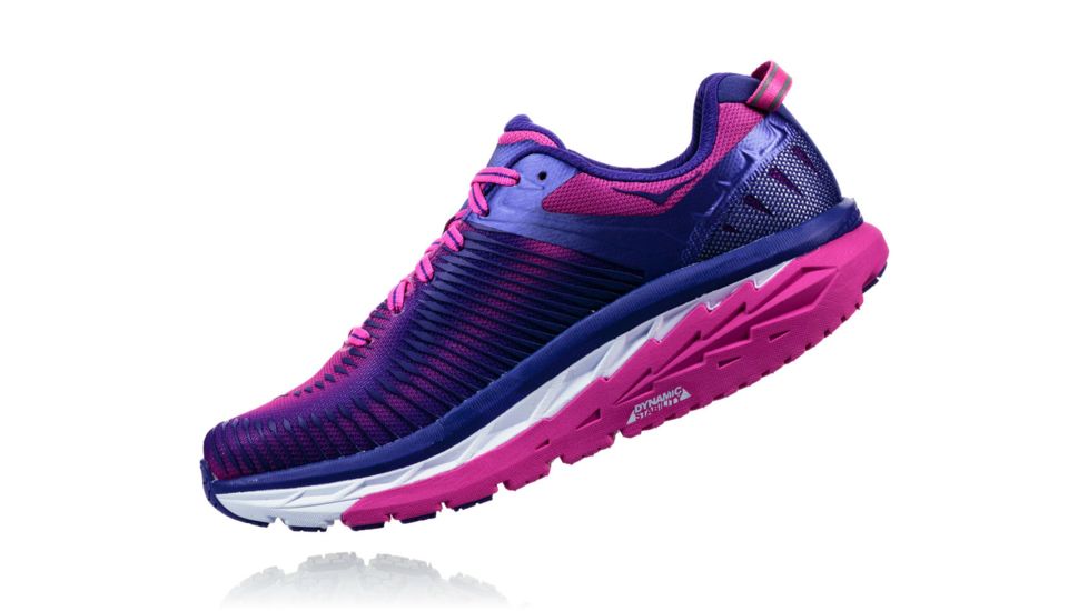 Hoka Womens Arahi Road Running Shoe, Liberty/Fuchsia, 9.5 US, 1019276-LFCH-9.5