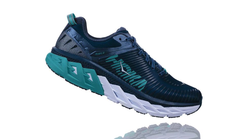 Hoka Women's Arahi Road Running Shoe, Poseidon/Vintage Indigo, 6 US, 1019278-PVIN-06D