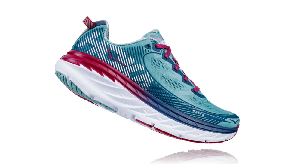 Hoka Womens Bondi 5 Road Running Shoe, Aquifer/Vintage Indigo, 10 US, 1014759-AVIG-10