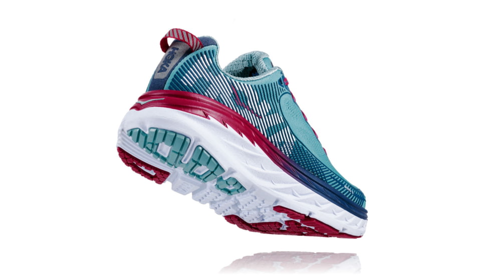Hoka Womens Bondi 5 Road Running Shoe, Aquifer/Vintage Indigo, 10 US, 1014759-AVIG-10