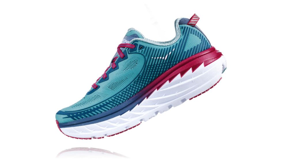 Hoka Womens Bondi 5 Road Running Shoe, Aquifer/Vintage Indigo, 10 US, 1014759-AVIG-10