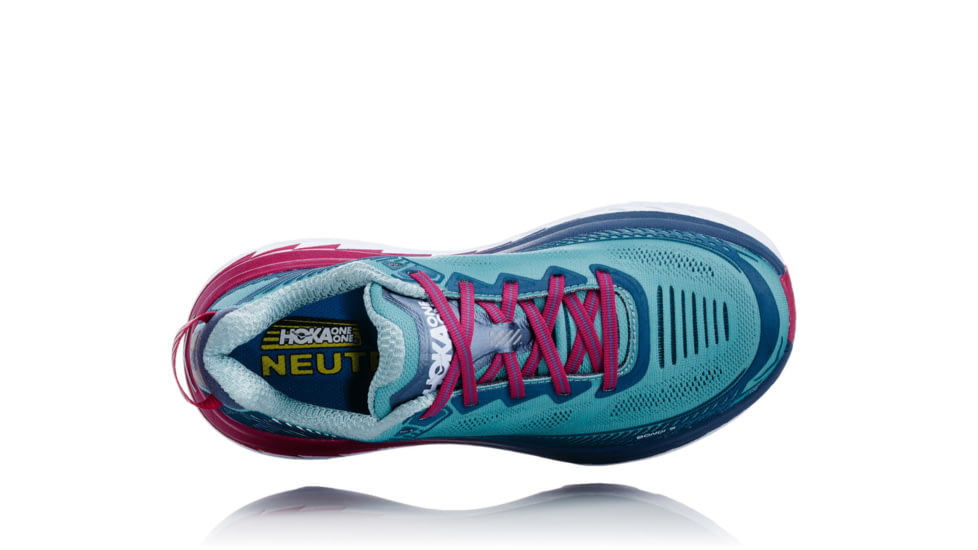 Hoka Womens Bondi 5 Road Running Shoe, Aquifer/Vintage Indigo, 10 US, 1014759-AVIG-10